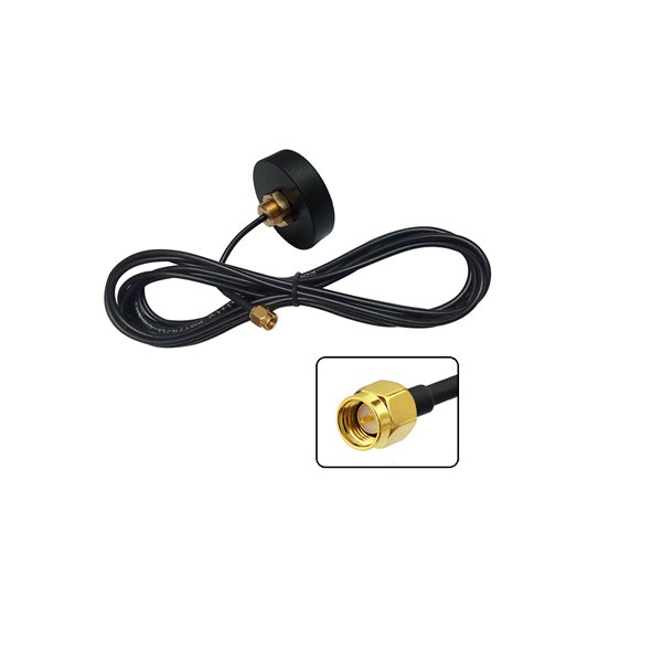 High Quality Compact GPS Screw Mount 46MM Antenna with RG174 Cable + SMA (M) St. Connector ETEILY for Outdoor Application